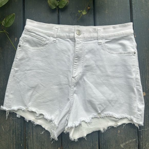 Express Pants - Express Shortie Super High Rise White Shorts Size 12